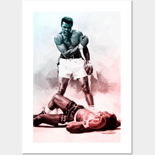 Muhammad Ali Knocks Out Sonny Liston 1964 Posters and Art